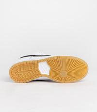 Nike SB Dunk Low Pro Shoes - White / Black - White - Gum Light Brown thumbnail