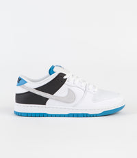 Nike SB Dunk Low Pro Shoes - White / Neutral Grey - Black - Laser Blue thumbnail