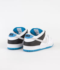 Nike SB Dunk Low Pro Shoes - White / Neutral Grey - Black - Laser Blue thumbnail