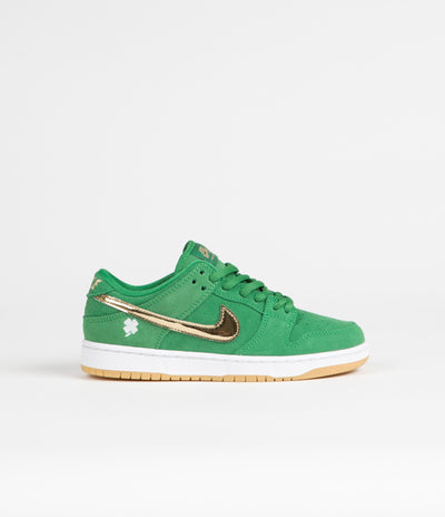 Nike SB Dunk Low Pro 'St. Patrick's Day' (Preschool) Shoes - Lucky Green / Metallic Gold - Lucky Green