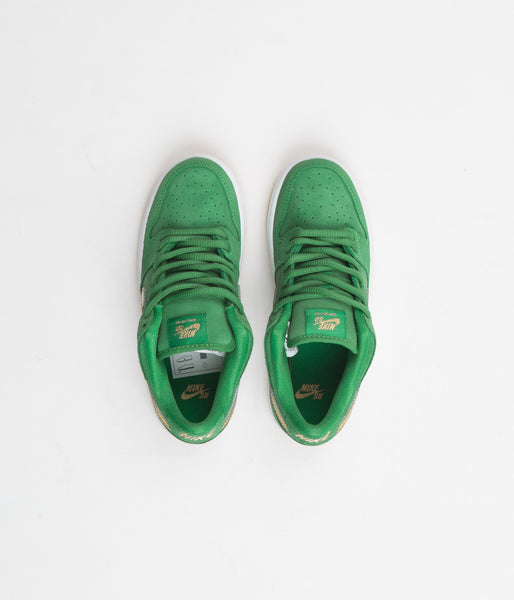 Nike SB Dunk Low Pro 'St. Patrick's Day' (Preschool) Shoes - Lucky Green /  Metallic Gold - Lucky Green