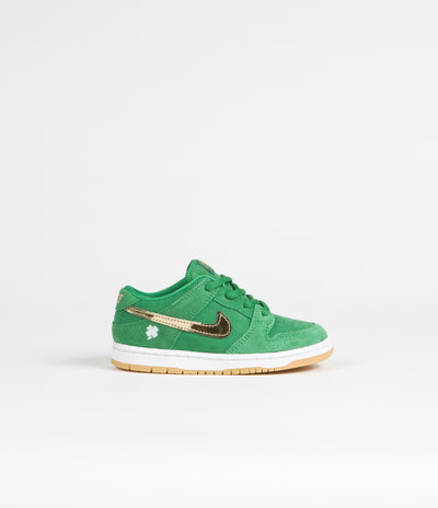 Nike SB Dunk Low Pro 'St. Patrick's Day' (Toddler) Shoes - Lucky Green / Metallic Gold - Lucky Green