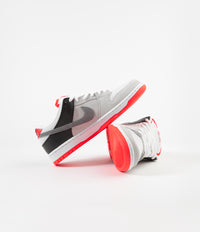 Nike SB Orange Label Dunk Low Pro Shoes - Neutral Grey / Cool Grey - Black - Infrared thumbnail