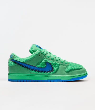 Nike SB Grateful Dead Dunk Low Pro Shoes - Green Spark / Soar