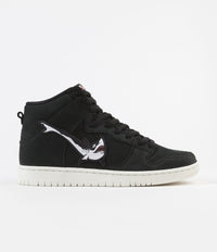 Nike SB Orange Label Dunk High Pro 'Oski' Shoes - Black / White - Black - Sail thumbnail