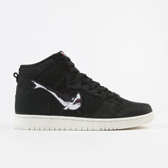Nike SB Orange Label Dunk High Pro 'Oski' Shoes - Black / White - Black - Sail