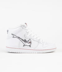 Nike SB Orange Label Dunk High Pro 'Oski' Shoes - White / Cool Grey - White - White thumbnail