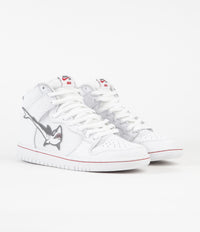 Nike SB Orange Label Dunk High Pro 'Oski' Shoes - White / Cool Grey - White - White thumbnail
