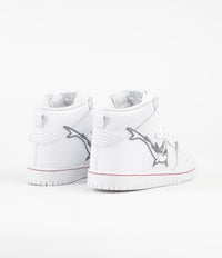 Nike SB Orange Label Dunk High Pro 'Oski' Shoes - White / Cool Grey - White - White thumbnail
