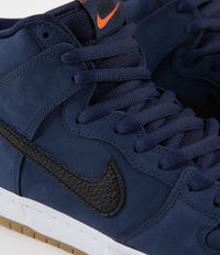 Nike SB Orange Label Dunk High Pro Shoes - Midnight Navy / Black - Midnight Navy - White thumbnail