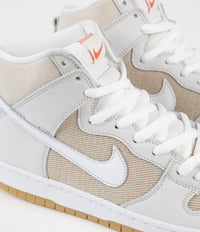 Nike SB Orange Label Dunk High Pro Shoes - Natural / White - Natural - Natural thumbnail