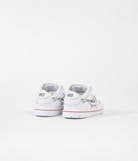 Nike SB Orange Label Dunk Low Pro 'Oski' Toddler Shoes - White / Cool Grey - White - White thumbnail
