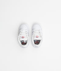 Nike SB Orange Label Dunk Low Pro 'Oski' Toddler Shoes - White / Cool Grey - White - White thumbnail
