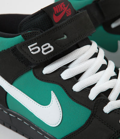 Nike SB Orange Label Dunk Mid Pro 'Griffey Jr’ Shoes - Black / White - Black - Fresh Water