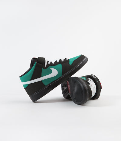 Nike SB Orange Label Dunk Mid Pro 'Griffey Jr’ Shoes - Black / White - Black - Fresh Water