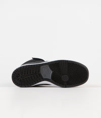 Nike SB Orange Label Dunk Mid Pro Shoes - Black / Dark Grey - Black - White thumbnail