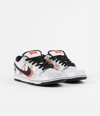 Nike SB 'Raygun Tie-Dye' Dunk Low Pro Shoes - White / Black - Orange Flash - Del Sol thumbnail