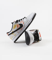 Nike SB 'Raygun Tie-Dye' Dunk Low Pro Shoes - White / Black - Orange Flash - Del Sol thumbnail