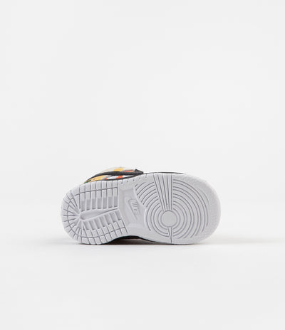 Nike SB 'Raygun Tie-Dye' Dunk Low Pro (Toddler) Shoes - Black / Black - Orange Flash