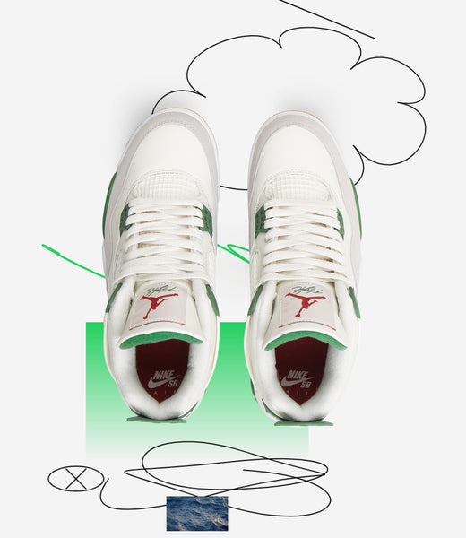 Air Jordan 4 Retro x Nike SB 'Pine Green' - DoorstepDrip