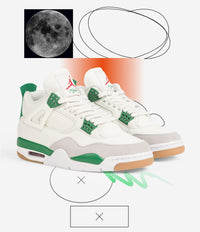 Nike SB x Air Jordan 4 Shoes - Sail / White - Pine Green - Neutral Grey thumbnail