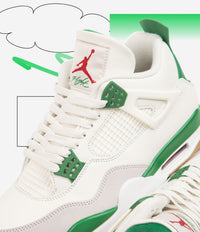 Nike SB x Air Jordan 4 Shoes - Sail / White - Pine Green - Neutral Grey thumbnail