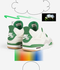 Nike SB x Air Jordan 4 Shoes - Sail / White - Pine Green - Neutral Grey thumbnail