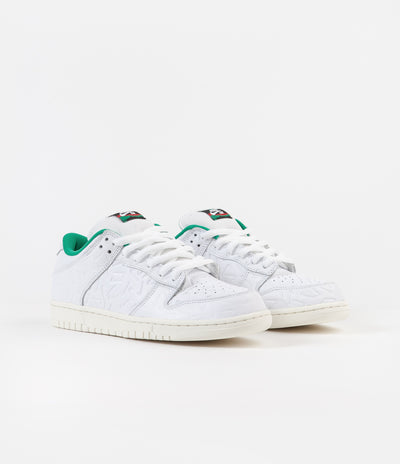 Nike SB x Ben-G Dunk Low OG 2 Shoes - White / White - Lucid Green - Sail