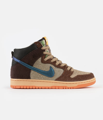 Nike SB x Concepts Dunk High Pro 'Turdunken' Shoes - Rattan / Baroque Brown - Parachute Beige