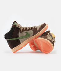 Nike SB x Concepts Dunk High Pro 'Turdunken' Shoes - Rattan / Baroque Brown - Parachute Beige thumbnail