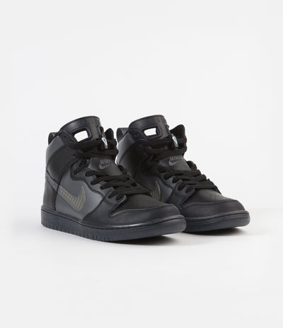 Nike SB x FPAR Dunk High Pro Premium Shoes - Black / Dark Grey - Black