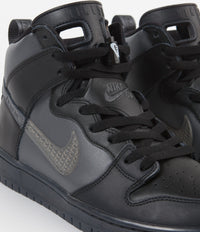Nike SB x FPAR Dunk High Pro Premium Shoes - Black / Dark Grey - Black thumbnail