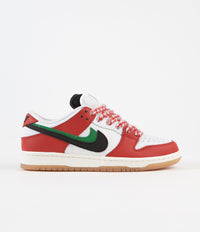 Nike SB x Frame Skate Dunk Low Pro 'Habibi' Shoes - Chile Red / Black - White - Lucky Green thumbnail
