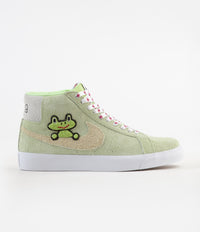 Nike SB x Frog Skateboards Blazer Mid Shoes - Light Liquid Lime / Lawn - White - Light Crimson thumbnail