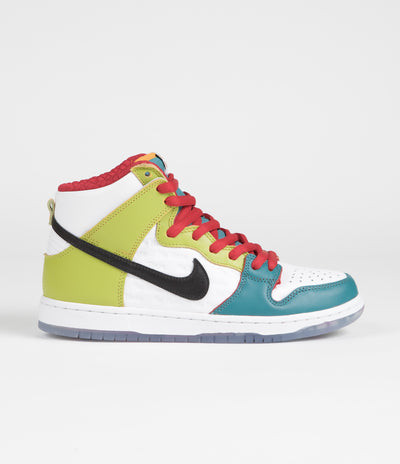 Nike SB x froSkate Dunk High Pro 'All Love' Shoes - White / Metallic Gold - University Red