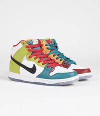 Nike SB x froSkate Dunk High Pro 'All Love' Shoes - White / Metallic Gold - University Red thumbnail