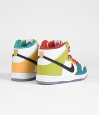Nike SB x froSkate Dunk High Pro 'All Love' Shoes - White / Metallic Gold - University Red thumbnail
