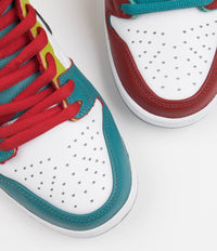 Nike SB x froSkate Dunk High Pro 'All Love' Shoes - White / Metallic Gold - University Red thumbnail