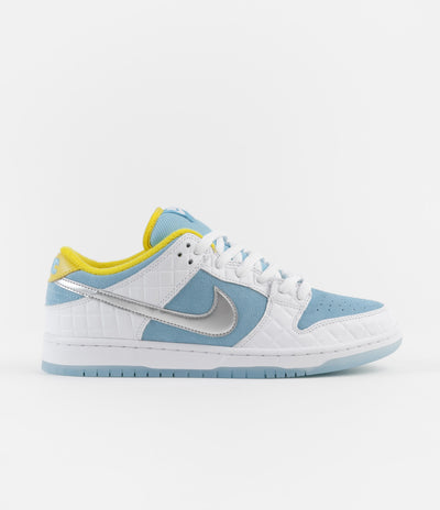 Nike SB x FTC Dunk Low Pro Shoes - Lagoon Pulse / Metallic Silver
