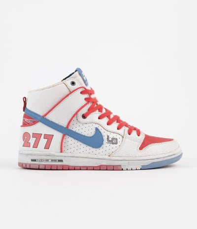 Nike SB x Ishod Wair x Magnus Walker Dunk High 911 Shoes - Sail / Blue Beyond - Track Red