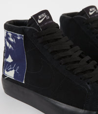 Nike SB x Isle Blazer Mid Shoes - Black / Black - Sail - Blue Void thumbnail