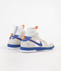 Nike SB x Medicom Dunk High Elite QS Shoes - White / College Blue - White - Gold Post thumbnail