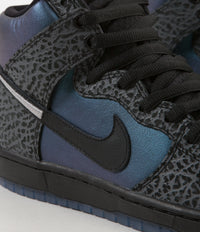 Nike SB x NBA Dunk High Pro 'Black Sheep' Shoes - Black / Black - Dark Grey - Metallic Silver thumbnail