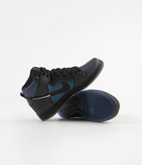 Nike SB x NBA Dunk High Pro 'Black Sheep' Shoes - Black / Black - Dark Grey - Metallic Silver thumbnail