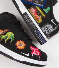 Nike SB x Neckface Dunk Low Pro Shoes - Black / White - Multicolour thumbnail
