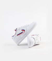 Nike SB x Parra Dunk Low OG Shoes - White / Pink Rise - Gym Red - Military Blue thumbnail