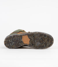 Nike SB x Pass~Port Dunk High Pro Shoes - Carbon Green / Cider - Wheat Gold thumbnail