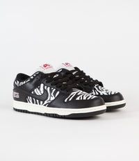 Nike SB x Quartersnacks Dunk Low OG Shoes - Black / White thumbnail