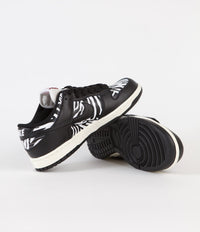 Nike SB x Quartersnacks Dunk Low OG Shoes - Black / White thumbnail