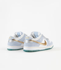 Nike SB x Sean Cliver Dunk Low Shoes - Psychic Blue / Metallic Gold - White thumbnail